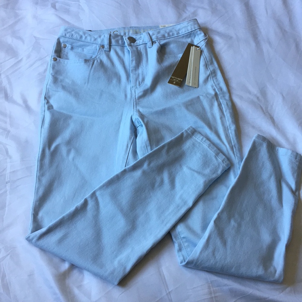 Lauren Conrad high rise jegging 8 pale blue NWT